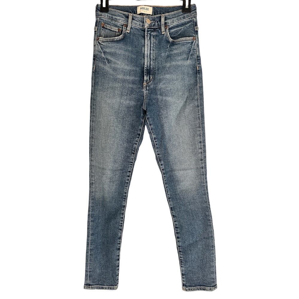 Agolde Women’s Size 25 High Rise Pinch Waist Skinny Denim Jeans Medium Wash